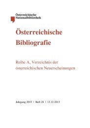 Bibliografie Heft 2013 Nr. 24 - Ã–sterreichische Nationalbibliothek