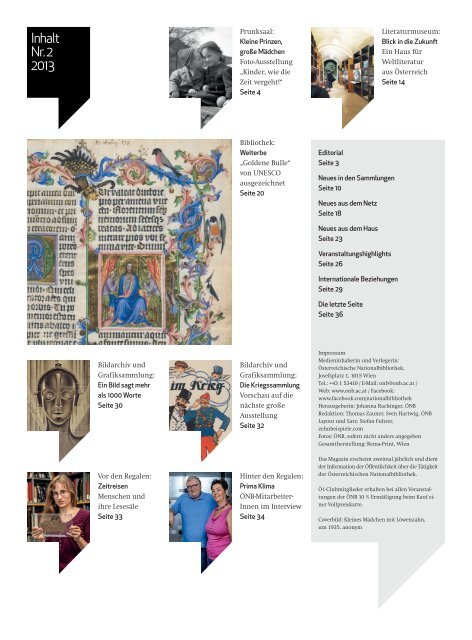 Magazin 2 / 2013 - Österreichische Nationalbibliothek