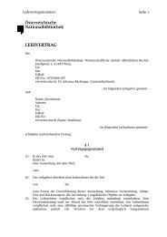 Muster Leihvertrag - Österreichische Nationalbibliothek