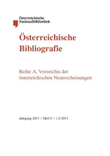 Bibliografie Heft 2013 Nr. 09 - Ãsterreichische Nationalbibliothek