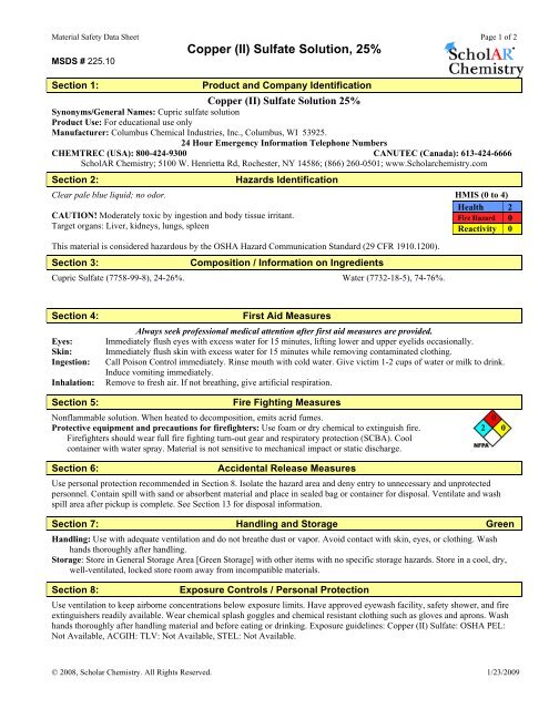 Copper Ii Sulfate Solution 25