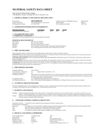 MATERIAL SAFETY DATA SHEET