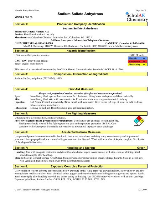 Sodium Sulfate Anhydrous