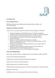 Curriculum Vitae Dr. med. Rudolf Morant FMH Innere ... - ZeTuP