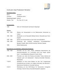 Curriculum vitae Friedemann Honecker