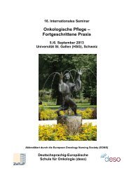 Onkologische Pflege â Fortgeschrittene Praxis - Sonk and Deso