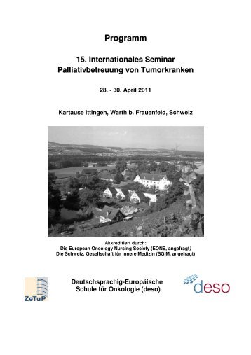 Programm Palliativbetreuung von Tumorkranken - Sonk and Deso