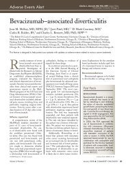 Bevacizumab–associated diverticulitis