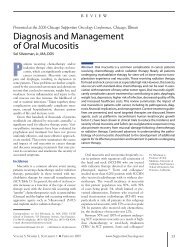 Diagnosis and Management of Oral Mucositis