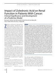 Impact of Zoledronic Acid on Renal Function in Patients With Cancer ...