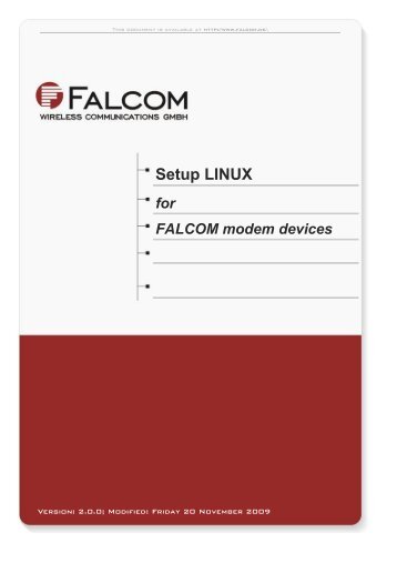 1 Setup LINUX for FALCOM modem devices