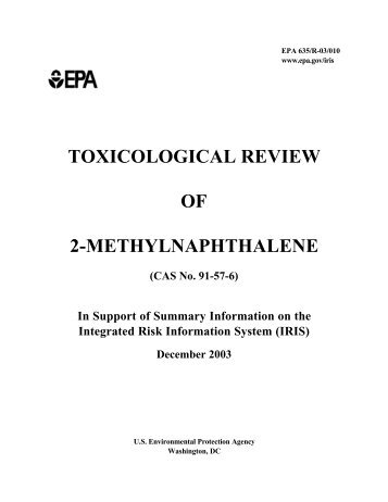 Toxicological Review for 2-Methylnaphthalene (CAS No. 91-57-6 ...