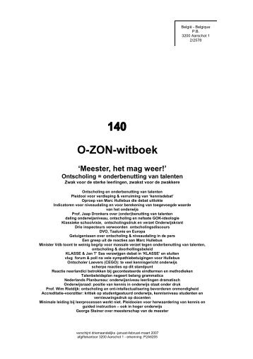 Themanummer 140: O-ZON-witboek - Onderwijskrant