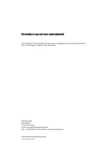 download bestand (pdf, 52kB) - Onderwijsraad