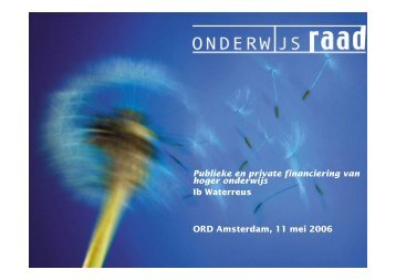 Presentatie financiering onderwijs - Onderwijsraad