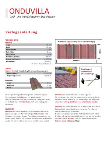 Verlegeanleitung - Onduline