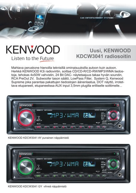 KENWOOD KDCW 3041 soitin  - One-Pro