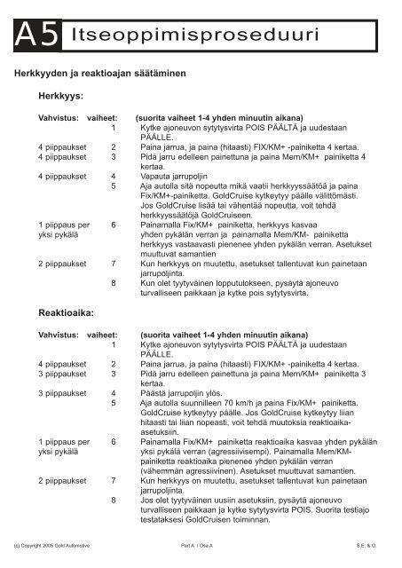 Asennusohje A (PDF) - One-Pro