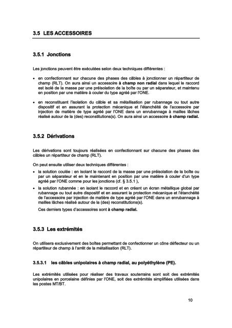 Cahier des Prescriptions Communes Techniques (CPCT) - ONE