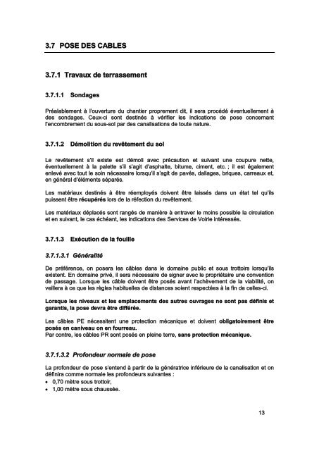 Cahier des Prescriptions Communes Techniques (CPCT) - ONE