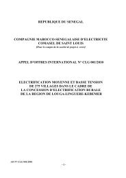 Cahier des charges de l'Appel d'Offres nÂ° CLG001/2010 - ONE