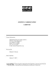 JOSEPH M. CARRIER PAPERS Coll2007-001 - ONE National Gay ...