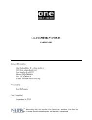 LAUD HUMPHREYS PAPERS Coll2007-012 - ONE National Gay ...