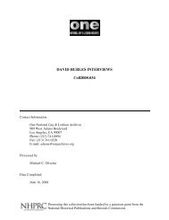 PERFORMING ARTS COLLECTION Coll2007-016 - ONE National ...