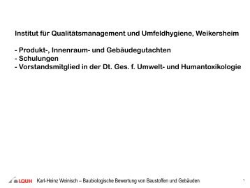 Wo können wir was messen? Wann ist eine Riech-Analyse sinnvoll?