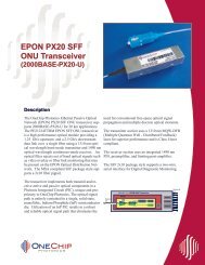 EPON PX20 SFF ONU Transceiver - OneChip Photonics