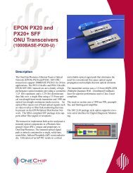 EPON PX20 and PX20+ SFF ONU Transceivers - OneChip Photonics