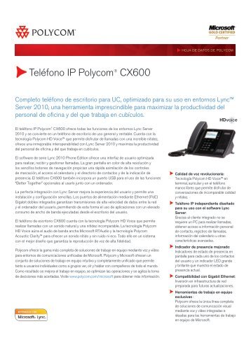 TelÃ©fono IP PolycomÂ® CX600