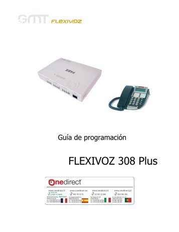 guia programacion flexivoz 308 plus - Onedirect