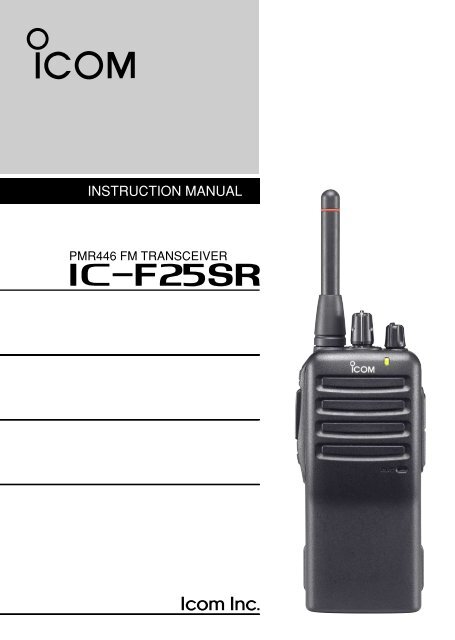 IC-F25SR Manual - Icom UK