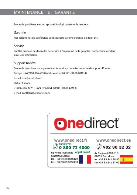 Konftel 300 Mode d'emploi - Onedirect