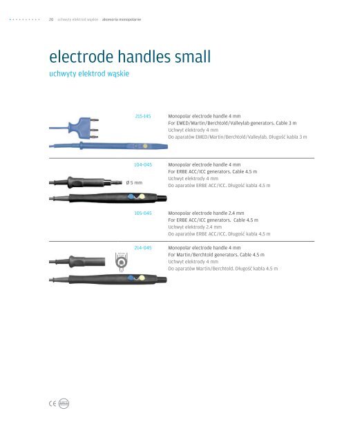 accessories for electrosurgery - OneMed