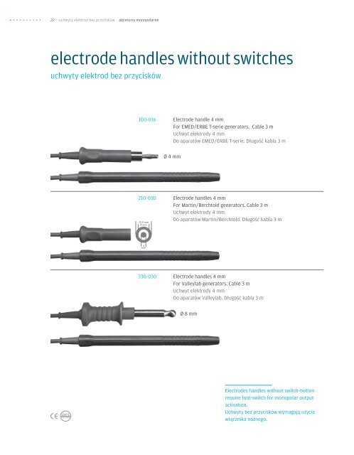 accessories for electrosurgery - OneMed