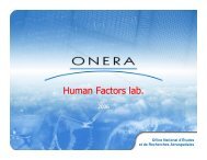 Human Factors lab. - Onera
