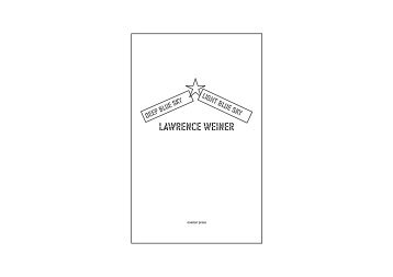 LAWRENCE WEINER - Onestar Press