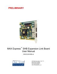 PRELIMINARY MAX Express SHB Expansion Link Board User Manual