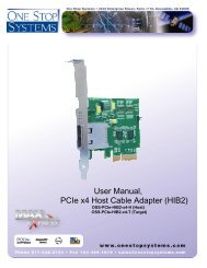 User Manual, PCIe x4 Host Cable Adapter (HIB2) - One Stop ...