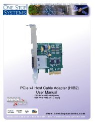 PCIe x4 Host Cable Adapter (HIB2) - One Stop Systems, Inc.