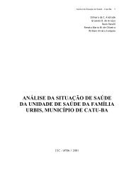 RelatÃ³rio sobre AnÃ¡lise de SituaÃ§Ã£o de SaÃºde, Catu/BA ... - Fesf - SUS