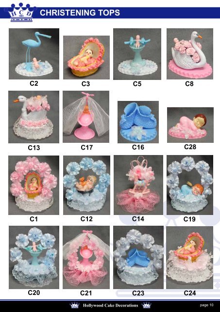 Hollywood Cake Decorations Product Catalogue