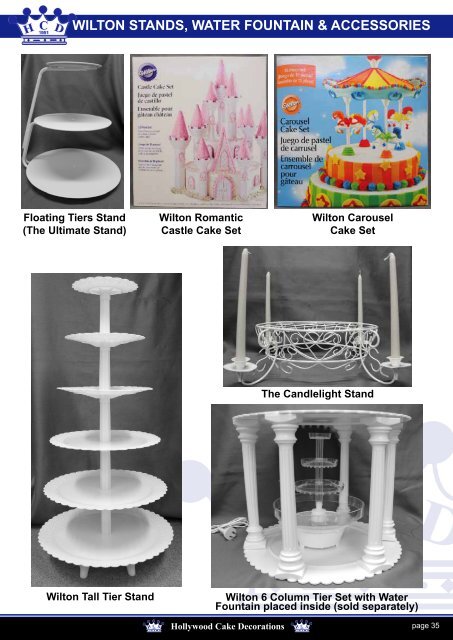 Hollywood Cake Decorations Product Catalogue