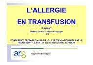 L'allergie en transfusion - ARS Franche-ComtÃ©