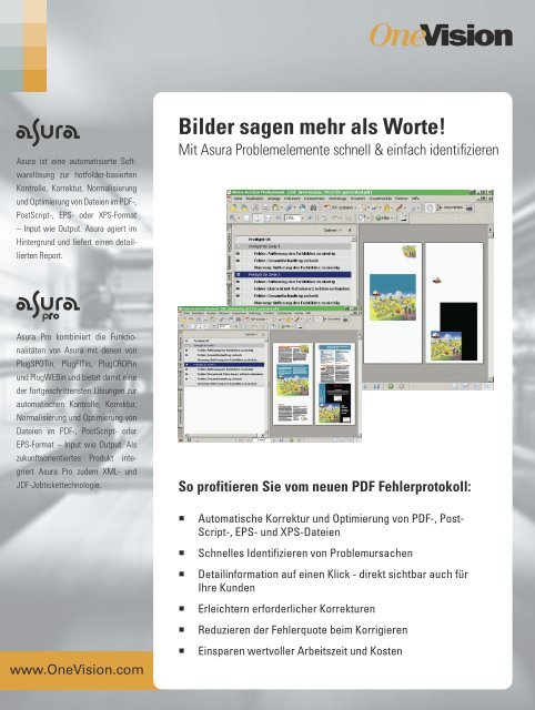 Bilder sagen mehr als Worte! - OneVision Software