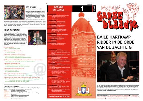 eMile HArtKAMP ridder in de Orde vAn de zACHte g - On-Ganse