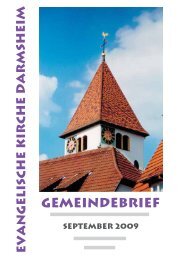 Gemeindebrief Darmsheim September 2009 - Evangelische ...