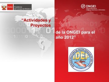 Infraestructura de Datos Espaciales - Ongei